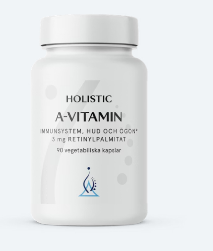 Holistic A-vitamin 3 mg 90 kapsler ryhmässä Ravintolisät / Vitamiinit / Muut vitamiinit @ Rawfoodshop Scandinavia AB (41150)