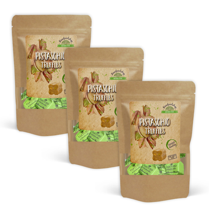 Pistaasitryffelit 100g x 3 pakettia ryhmässä Raaka-aineet / Karkkia & Suklaata / Suklaapatukat @ Rawfoodshop Scandinavia AB (5006100-SET3)
