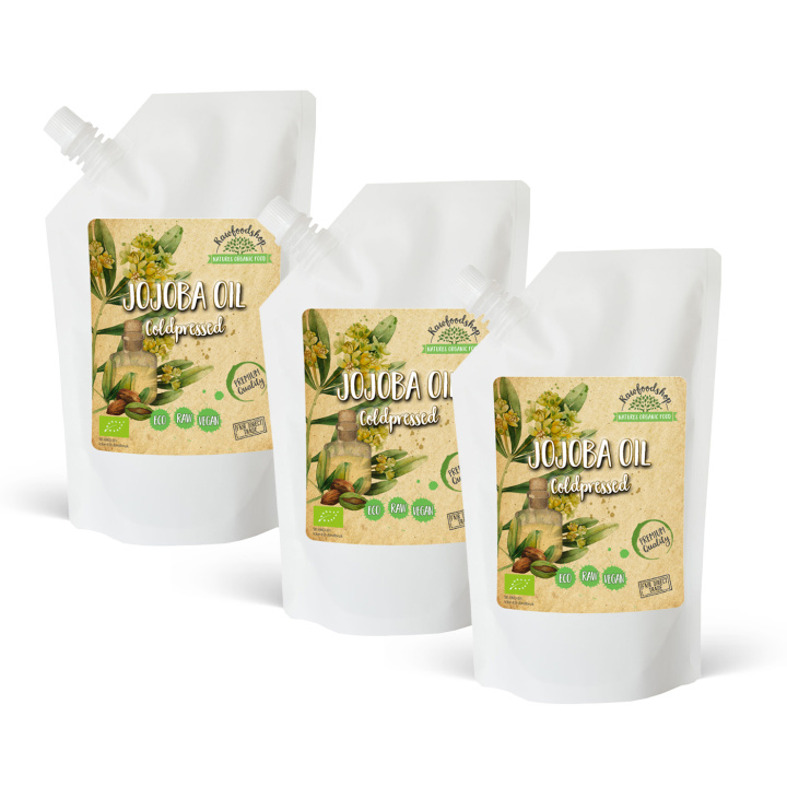 Jojobaöljy LUOMU 500ml x 3 pakettia ryhmässä OUTLET 20-80% / Iho & Vartalo 20-50% / Iho & Vartalo 40% @ Rawfoodshop Scandinavia AB (5041233-SET3)