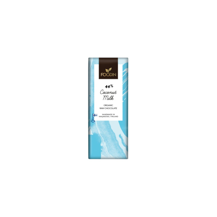 Suklaa Kookosmaito 44% RAW LUOMU 40g ryhmässä Raaka-aineet / Karkkia & Suklaata / Suklaapatukat @ Rawfoodshop Scandinavia AB (6430055214635)