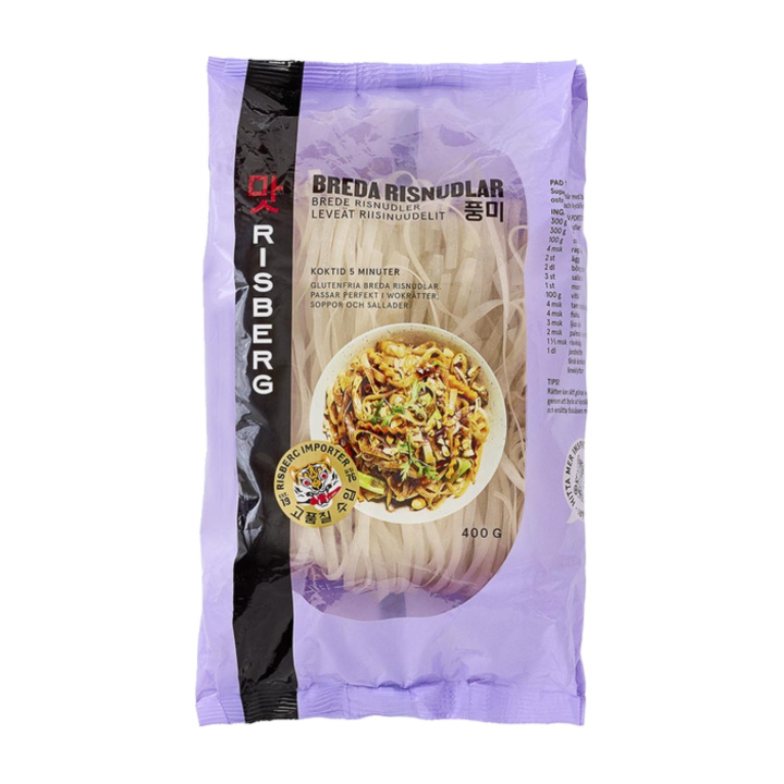 Leveät Riisinuudelit 400g ryhmässä Raaka-aineet / Ruokakomero / Pasta & Nuudelit @ Rawfoodshop Scandinavia AB (701)