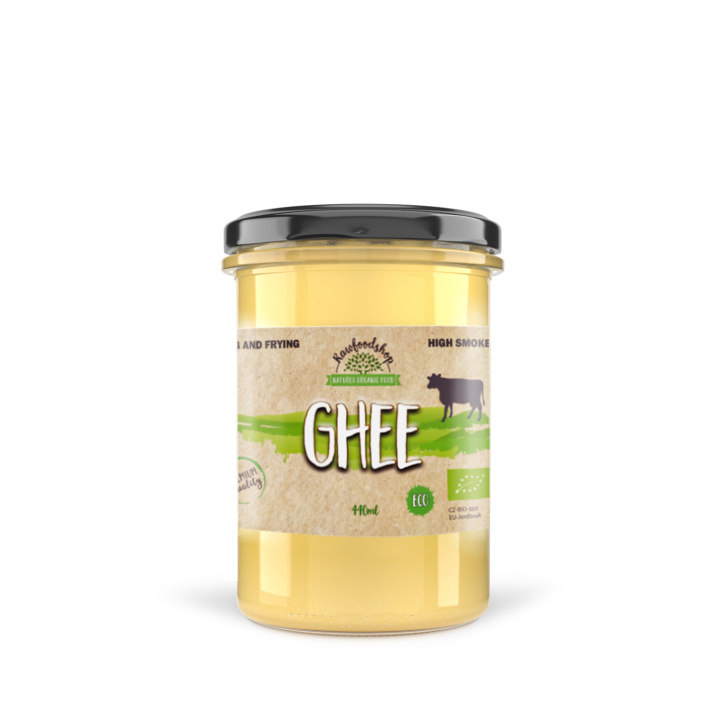 Ghee LUOMU 440 ml ryhmässä Raaka-aineet / Ruokakomero / Voi & Kermaiset Levitteet @ Rawfoodshop Scandinavia AB (8591344)