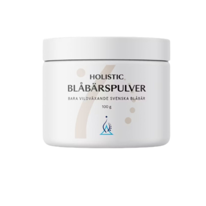 Holistic Mustikkajauhe 100g ryhmässä Raaka-aineet / Terveysruoka / Vihreät Jauheet @ Rawfoodshop Scandinavia AB (93254)