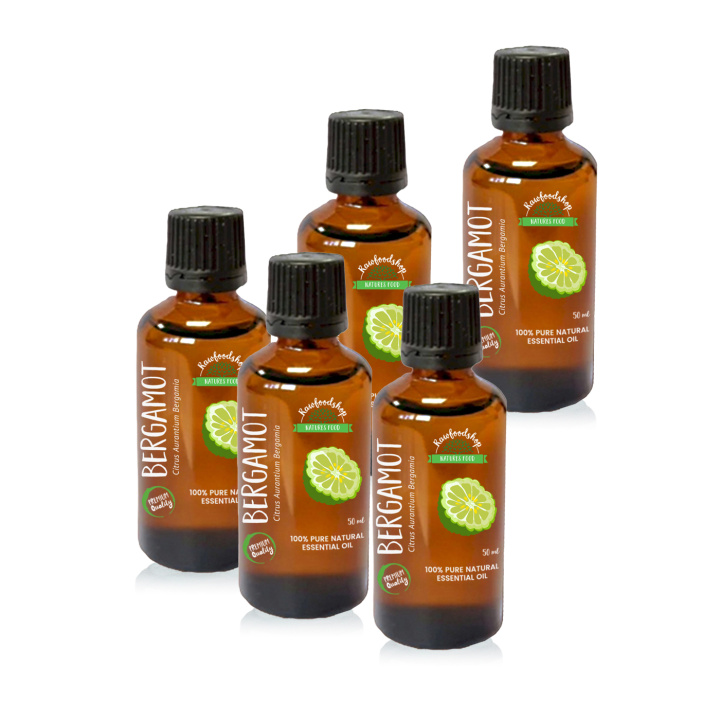 Bergamotti Eteerinen Öljy 50ml x 5 pakettia ryhmässä Iho & Vartalo / Luonnollinen DIY / Eteeriset öljyt @ Rawfoodshop Scandinavia AB (9600-1-SET5)