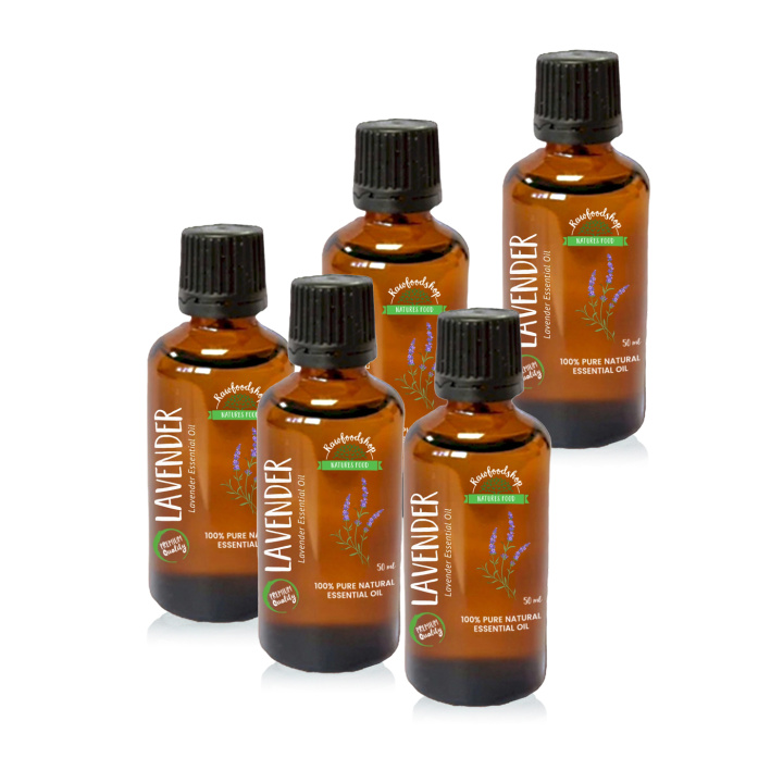 Laventeli Eteerinen Öljy 50ml x 5 pulloa ryhmässä Iho & Vartalo / Luonnollinen DIY / Eteeriset öljyt @ Rawfoodshop Scandinavia AB (9608-1-SET5)