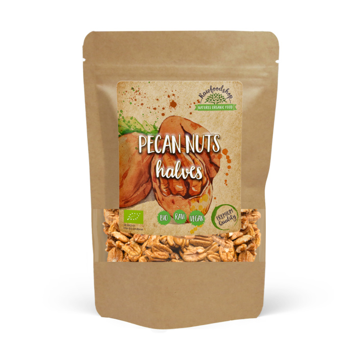Pekaanipähkinät Premium RAW LUOMU 250g ryhmässä Raaka-aineet / Pähkinät / Pekaanipähkinät @ Rawfoodshop Scandinavia AB (A1005)