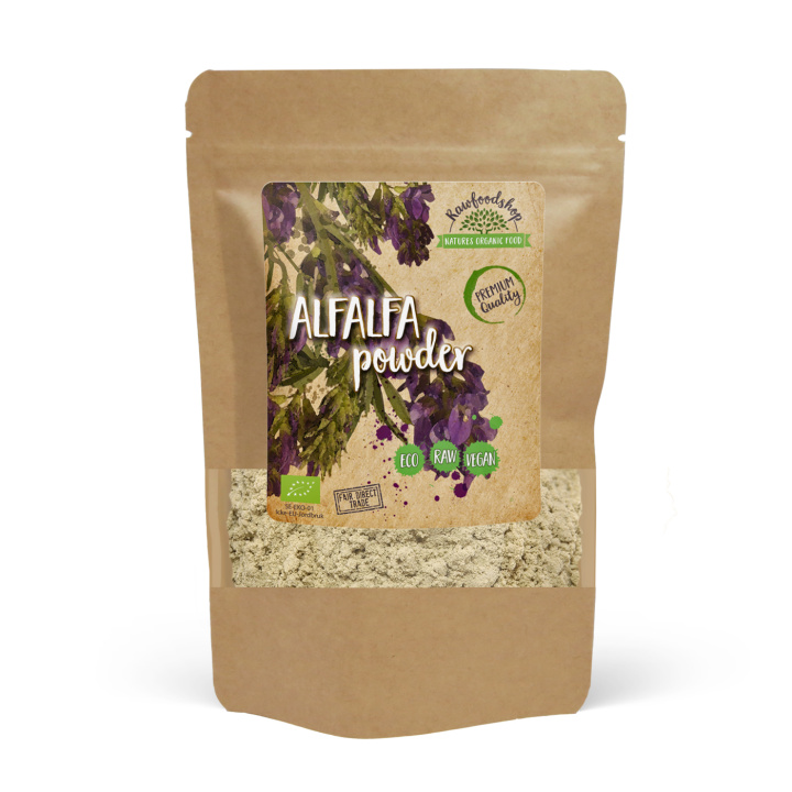 Alfalfa Jauhe LUOMU 125g ryhmässä Raaka-aineet / Terveysruoka / Vihreät Jauheet @ Rawfoodshop Scandinavia AB (A1010)