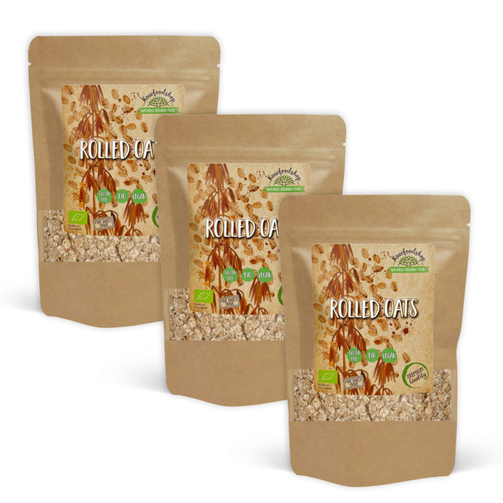 Gluteenittomat kaurahiutaleet LUOMU 500g x 3 pakettia ryhmässä Raaka-aineet / Leipominen / Viljat & Hiutaleet @ Rawfoodshop Scandinavia AB (AB006-SET3)