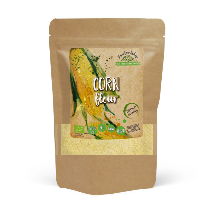 Maissijauho LUOMU 500g ryhmässä Raaka-aineet / Leipominen / Jauhot @ Rawfoodshop Scandinavia AB (AB012)