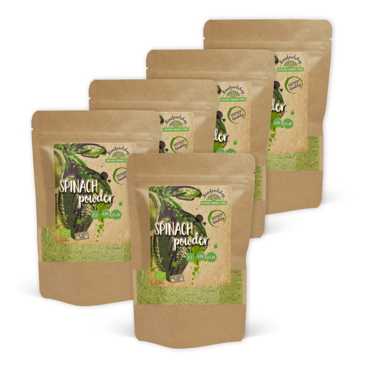 Pinaattijauhe LUOMU 125g x 5 pakettia ryhmässä Raaka-aineet / Terveysruoka / Vihreät Jauheet @ Rawfoodshop Scandinavia AB (AB028-SET5)