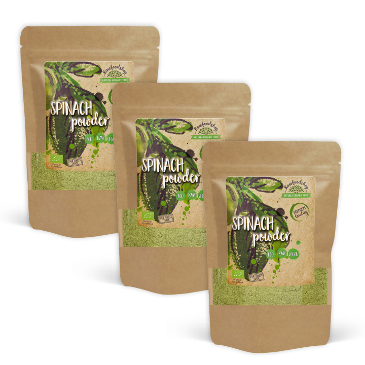 Pinaattijauhe LUOMU 500g x 3 pakettia ryhmässä Raaka-aineet / Terveysruoka / Vihreät Jauheet @ Rawfoodshop Scandinavia AB (AB0500-SET3)