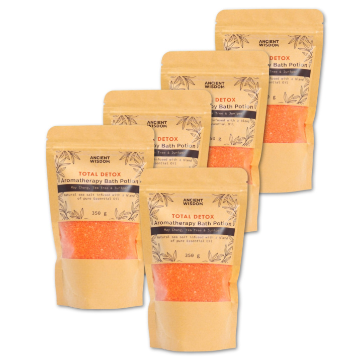 Kylpysuola Total Detox 350g x 5 pakettia ryhmässä Iho & Vartalo / Kylpy & Spa / Kylpysuola @ Rawfoodshop Scandinavia AB (ABPCUL02-SET5)