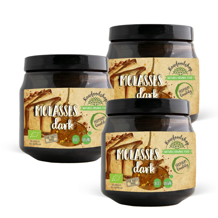 Tumma Melassi LUOMU 500ml x 3 pakettia ryhmässä Raaka-aineet / Leipominen / Sokerointi @ Rawfoodshop Scandinavia AB (BSM255-SET3)