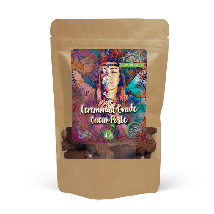 Seremonialaatuinen Kaakaomassa 200g ryhmässä Raaka-aineet / Leipominen / Kaakaotuotteet @ Rawfoodshop Scandinavia AB (CACAOLAB01200)