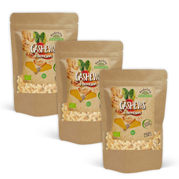 Cashewpähkinät Parmesan LUOMU 200g x 3 pakettia ryhmässä Raaka-aineet / Pähkinät / Cashewpähkinät @ Rawfoodshop Scandinavia AB (CAJPARM5200-SET3)