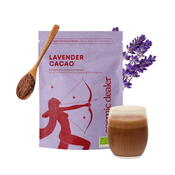 Suklaajuoma Laventeli & Reishi-sieni LUOMU 120g ryhmässä Raaka-aineet / Juomat @ Rawfoodshop Scandinavia AB (CALU-LAV)