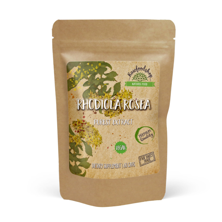 Rhodiola Rosea Extract 500mg 60 kapselia ryhmässä Ravintolisät / Yrtit ja Kasvit / Yrtit @ Rawfoodshop Scandinavia AB (CAPRHO60)