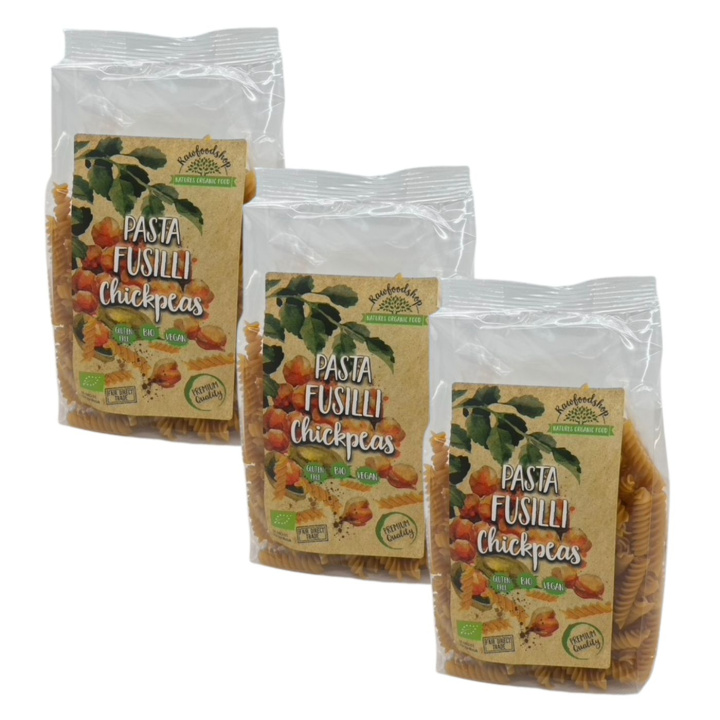 Pasta Kikherne Fusilli LUOMU 1kg x 3 pakettia ryhmässä Raaka-aineet / Ruokakomero / Pasta & Nuudelit @ Rawfoodshop Scandinavia AB (CECBFUS1KG6PZ-SET3)