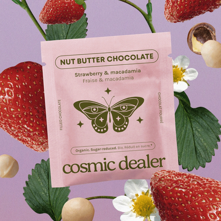 Suklaa Mansikka & Macadamia-voi LUOMU 20g ryhmässä Raaka-aineet / Karkkia & Suklaata / Suklaapatukat @ Rawfoodshop Scandinavia AB (CHAKRASTRAW)