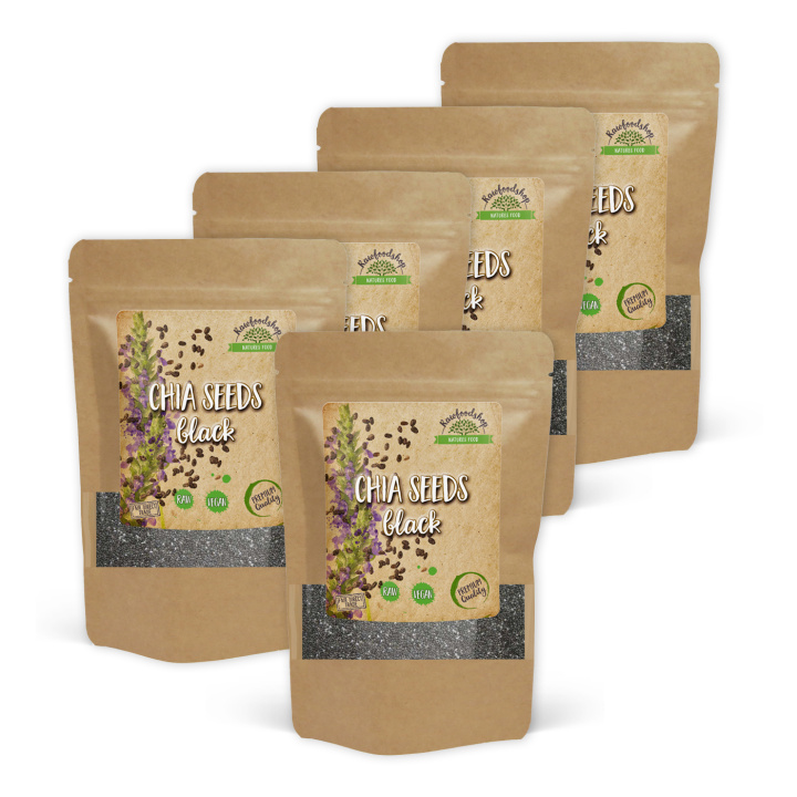 Chiansiemenet Mustat 1kg x 5 pakettia ryhmässä Raaka-aineet / Terveysruoka / Siemenet @ Rawfoodshop Scandinavia AB (CHISVA1-SET5)