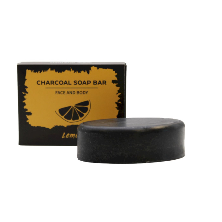 Sitruuna Saippua Aktiivihiili 85g ryhmässä Iho & Vartalo / Kasvot / Puhdistus @ Rawfoodshop Scandinavia AB (CHSBUL-01)