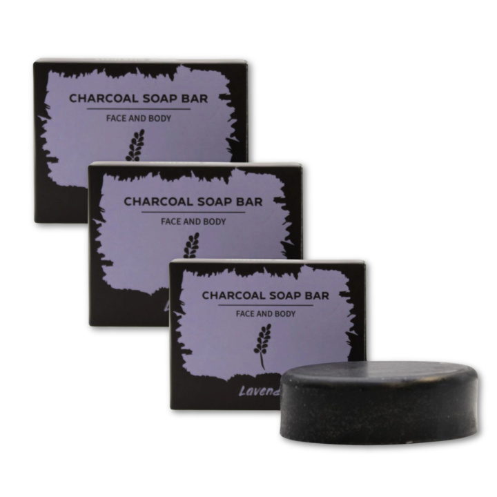 Laventeli Saippua Aktiivihiili 85g x 3 kpl ryhmässä Iho & Vartalo / Kasvot / Puhdistus @ Rawfoodshop Scandinavia AB (CHSBUL-03-SET3)