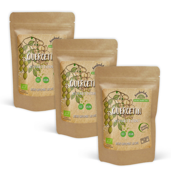 Kversetiini Extract 500 mg 60 kapselia x 3 pakettia ryhmässä Ravintolisät / Yrtit ja Kasvit / Yrtit @ Rawfoodshop Scandinavia AB (CUQUER60CAP-SET3)