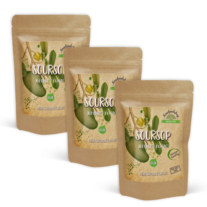 Soursop Extract 500mg 60 kapselia x 3 pakettia ryhmässä Ravintolisät / Yrtit ja Kasvit / Yrtit @ Rawfoodshop Scandinavia AB (CUSOUR60CAP-SET3)