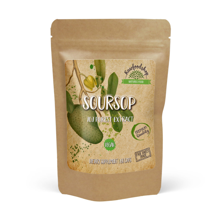 Soursop Extract 500mg 60 kapselia ryhmässä Ravintolisät / Yrtit ja Kasvit / Yrtit @ Rawfoodshop Scandinavia AB (CUSOUR60CAP)