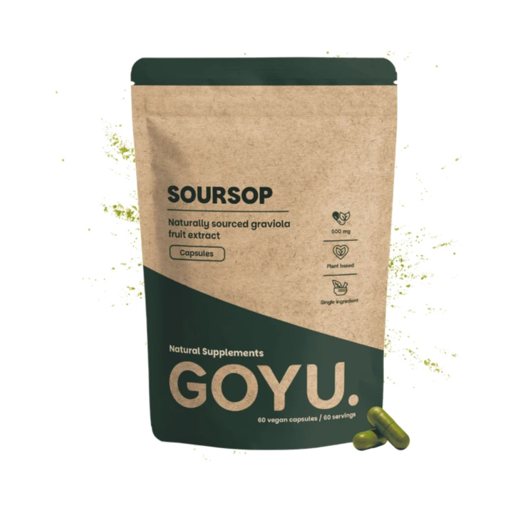 Soursop Extract 500mg 60 kapselia ryhmässä Ravintolisät / Yrtit ja Kasvit / Yrtit @ Rawfoodshop Scandinavia AB (CUSOUR60CAP)