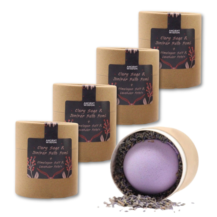 Badipommi Muskottisalvia & Kataja 170g x 5 kpl ryhmässä Iho & Vartalo / Kylpy & Spa / Kylpypommit & Kylpyvaahto @ Rawfoodshop Scandinavia AB (EBBSUL03-SET5)