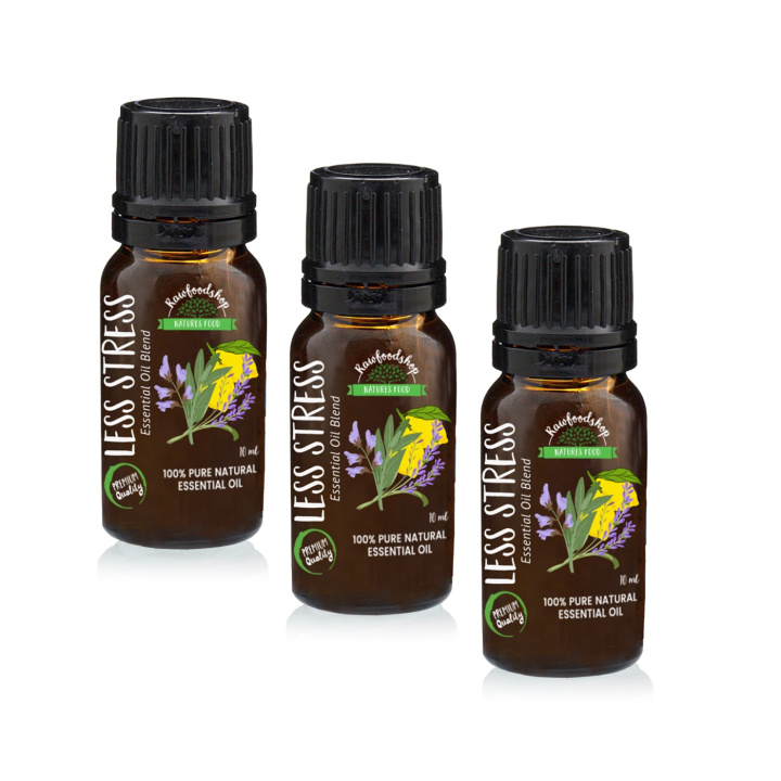 Less Stress Essential Oil Blend 10ml x 3 pulloa ryhmässä Iho & Vartalo / Luonnollinen DIY / Eteeriset öljyt @ Rawfoodshop Scandinavia AB (EBIUL-07-SET3)