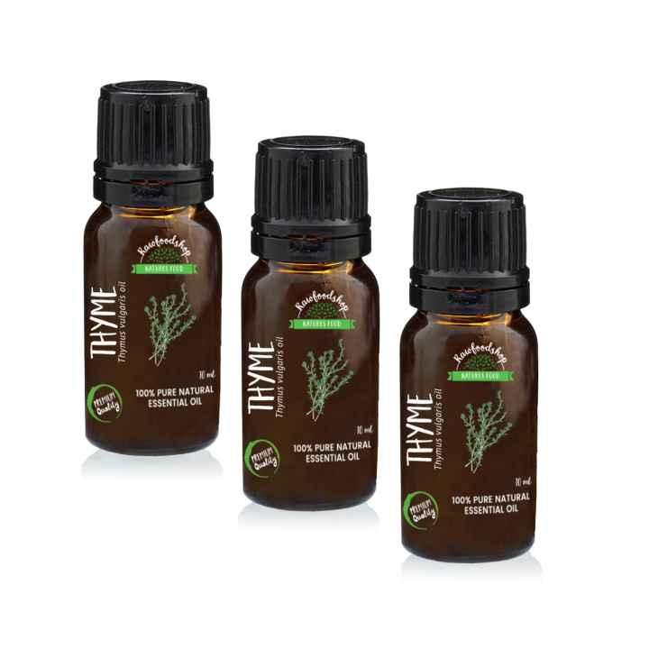 Timjami Eteerinen Öljy 10ml x 3 pulloa ryhmässä Iho & Vartalo / Luonnollinen DIY / Eteeriset öljyt @ Rawfoodshop Scandinavia AB (EOUL-46-SET3)