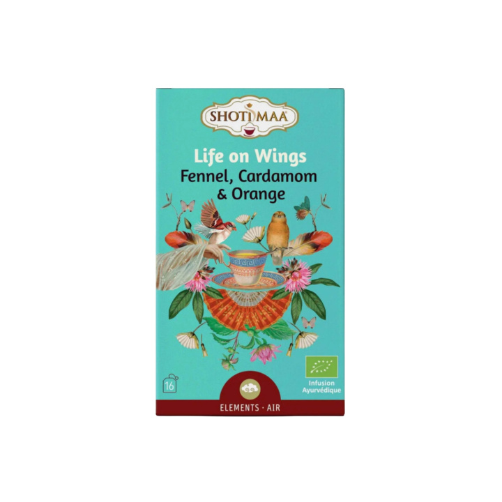 Fenkoli, Kardemumma & Appelsiini Yrttitee LUOMU 16 x 2g ryhmässä Raaka-aineet / Juomat / Teet @ Rawfoodshop Scandinavia AB (FOD-003)