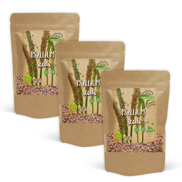 Psyllium Siemenet LUOMU 300g x 3 pakettia ryhmässä Raaka-aineet / Terveysruoka / Siemenet @ Rawfoodshop Scandinavia AB (FRO11-SET3)