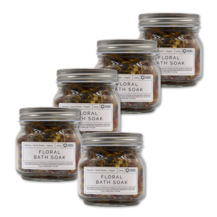 Kylpysuola Kukat 140g x 5 pakettia ryhmässä Iho & Vartalo / Kylpy & Spa / Kylpysuola @ Rawfoodshop Scandinavia AB (FSBUL01-SET5)