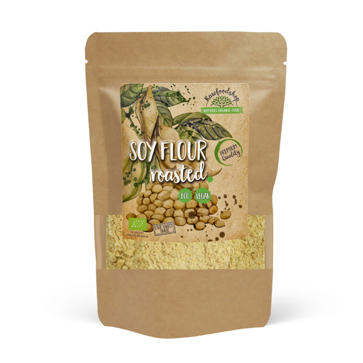 Soijajauho Paahdettu LUOMU 500g ryhmässä Raaka-aineet / Leipominen / Jauhot @ Rawfoodshop Scandinavia AB (GLUMJO003)