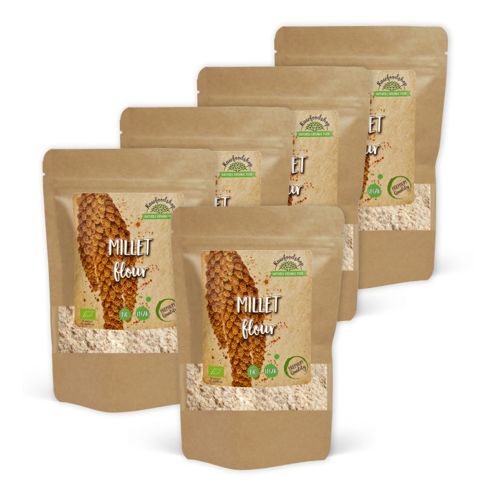 Hirssijauho LUOMU 500g x 5 pakettia ryhmässä Raaka-aineet / Leipominen / Jauhot @ Rawfoodshop Scandinavia AB (GLUMJOL001-SET5)