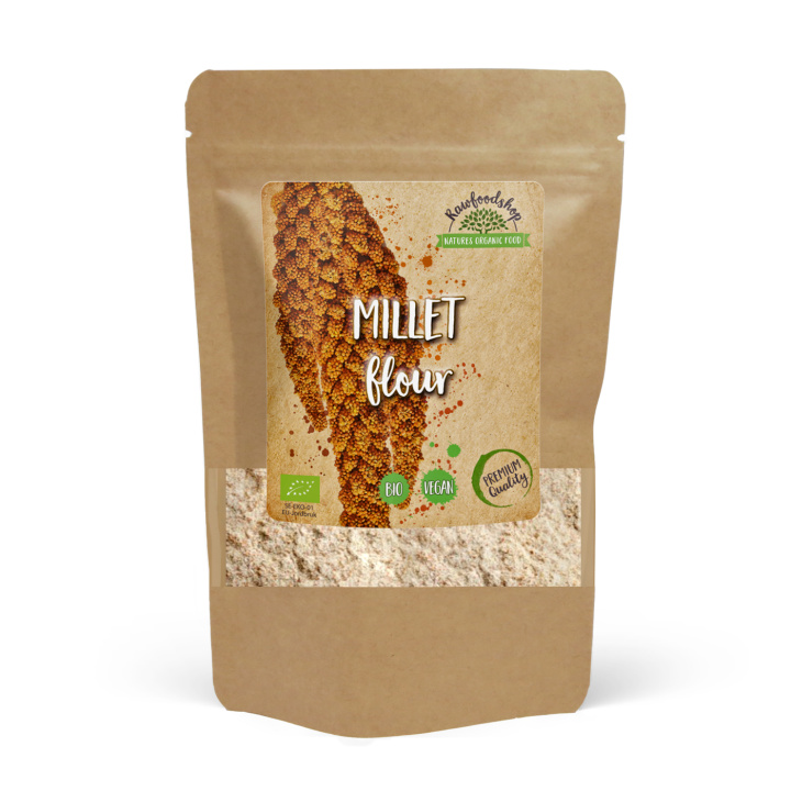 Hirssijauho LUOMU 500g ryhmässä Raaka-aineet / Leipominen / Jauhot @ Rawfoodshop Scandinavia AB (GLUMJOL001)