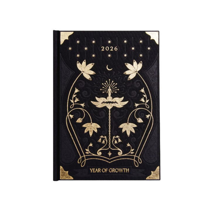 Päiväkirja Year of Growth 2026 Musta ryhmässä Koti & Sielu / Harmoninen elämäntapa / Kirjat & journalit @ Rawfoodshop Scandinavia AB (GROWTHBLA25)