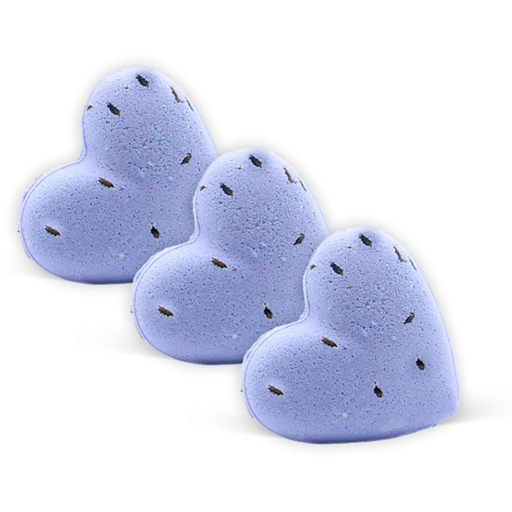 Laventelisydän kylpypommi 70g x 3 kpl ryhmässä Iho & Vartalo / Kylpy & Spa / Kylpypommit & Kylpyvaahto @ Rawfoodshop Scandinavia AB (HEARTB-04A-SET3)