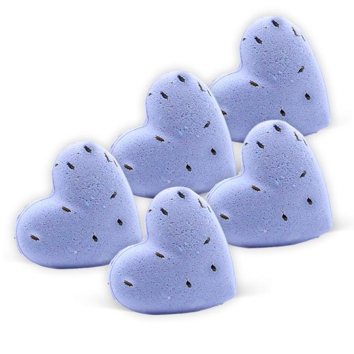 Laventelisydän kylpypommi 70g x 5 kpl ryhmässä Iho & Vartalo / Kylpy & Spa / Kylpypommit & Kylpyvaahto @ Rawfoodshop Scandinavia AB (HEARTB-04A-SET5)