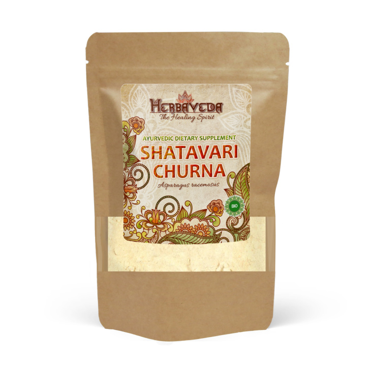 Shatavari Churna LUOMU 125g ryhmässä Ravintolisät / Yrtit ja Kasvit @ Rawfoodshop Scandinavia AB (HERBA22)
