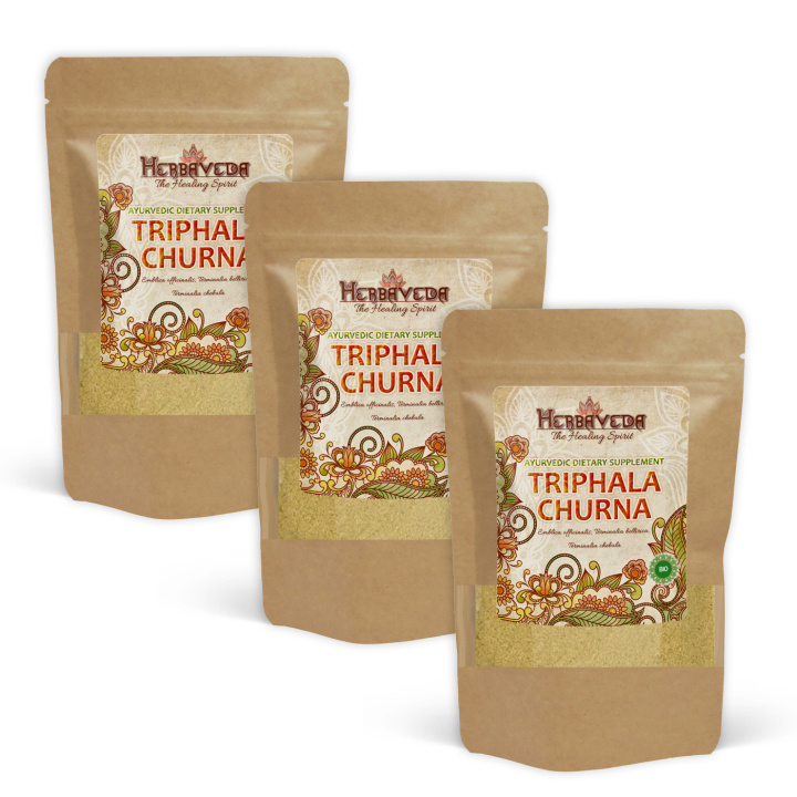 Triphala Churna LUOMU 125g x 3 pakettia ryhmässä Ravintolisät / Yrtit ja Kasvit / Yrtit @ Rawfoodshop Scandinavia AB (HERBA24-SET3)
