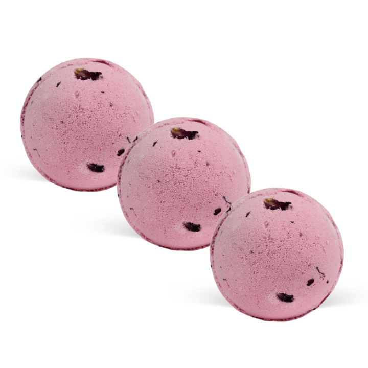 Badipommi Rose & Petals 180g x 3 kpl ryhmässä Iho & Vartalo / Kylpy & Spa / Kylpypommit & Kylpyvaahto @ Rawfoodshop Scandinavia AB (JBB04-SET3)