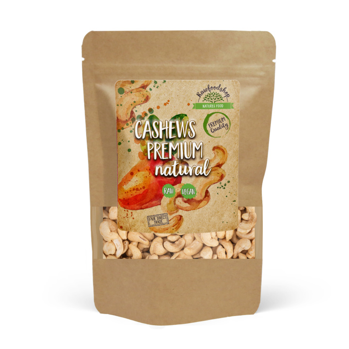 Premium RAW Cashewpähkinät 1kg ryhmässä Raaka-aineet / Pähkinät / Cashewpähkinät @ Rawfoodshop Scandinavia AB (K17190-1)