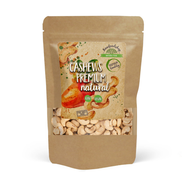 Cashewpähkinät Premium RAW 500g ryhmässä Raaka-aineet / Pähkinät / Cashewpähkinät @ Rawfoodshop Scandinavia AB (K17190-500)