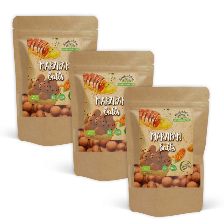 Marsipaanipallot kaakao LUOMU 100g x 3 pakettia ryhmässä Raaka-aineet / Karkkia & Suklaata / Makeiset @ Rawfoodshop Scandinavia AB (K21756-SET3)