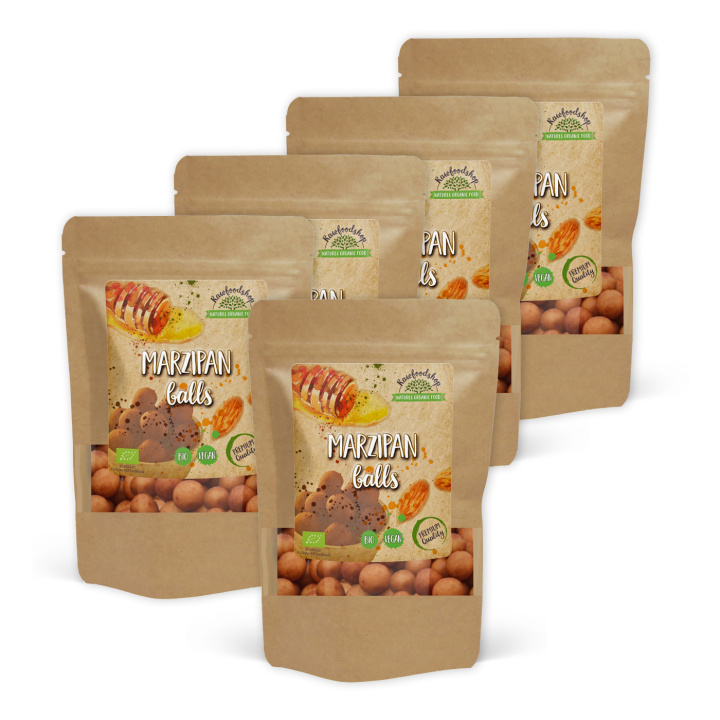 Marsipaanipallot kaakao LUOMU 100g x 5 pakettia ryhmässä Raaka-aineet / Karkkia & Suklaata / Makeiset @ Rawfoodshop Scandinavia AB (K21756-SET5)