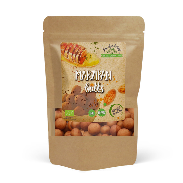 Marsipaanipallot kaakao LUOMU 100g ryhmässä Raaka-aineet / Karkkia & Suklaata / Makeiset @ Rawfoodshop Scandinavia AB (K21756)